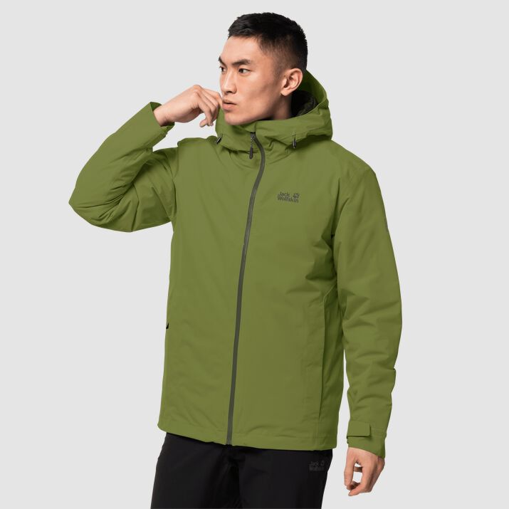 Jack Wolfskin Mens Argon Storm Winter Jacket Green 371294KRH